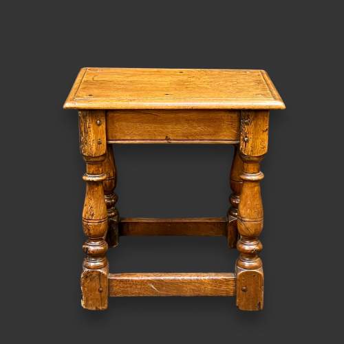 18th Century Solid English Oak Joint Stool image-3