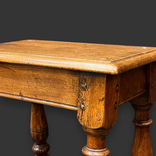 18th Century Solid English Oak Joint Stool image-4