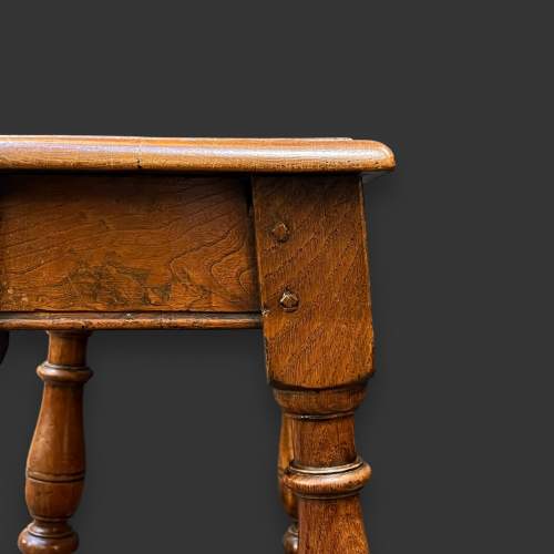 18th Century Solid English Oak Joint Stool image-5