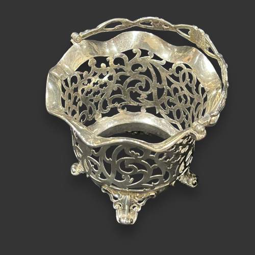 Mid 19th Century Pierced Silver Basket image-5