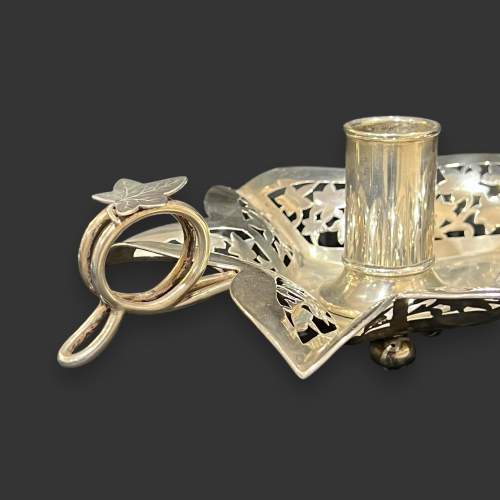 Victorian Leaf Silver Chamberstick image-4