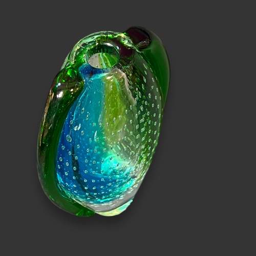 Murano Style Sommerso Glass Bubble Vase image-3