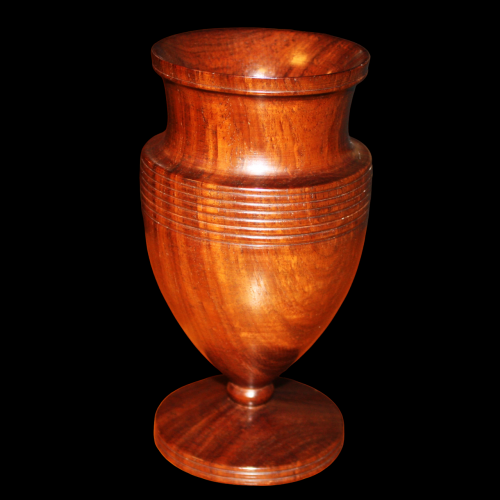 A Fine Turned Wooden Treen Vase image-1
