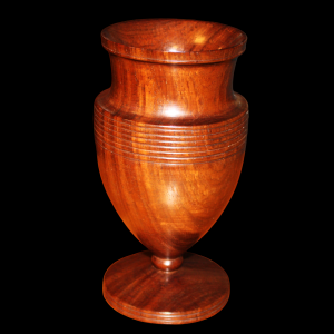 A Fine Turned Wooden Treen Vase