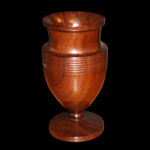 A Fine Turned Wooden Treen Vase image-2