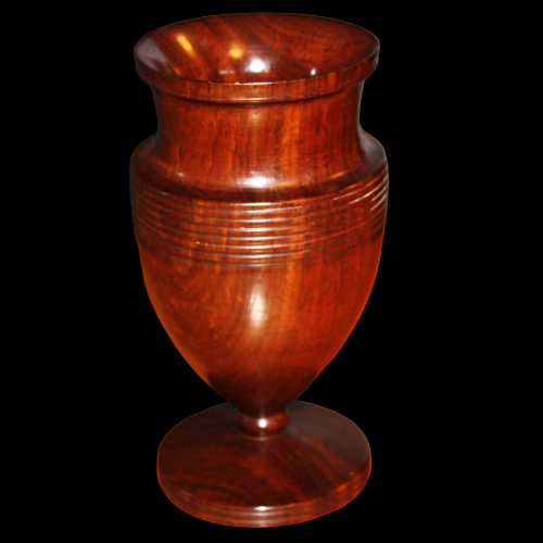 A Fine Turned Wooden Treen Vase image-3