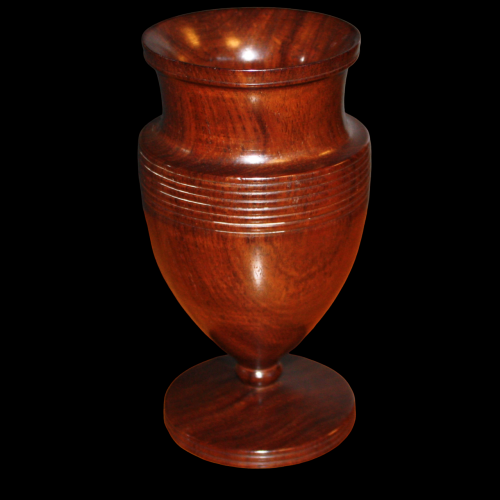 A Fine Turned Wooden Treen Vase image-4