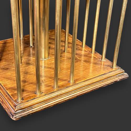 Oak and Brass Revolving Table Bookcase image-4