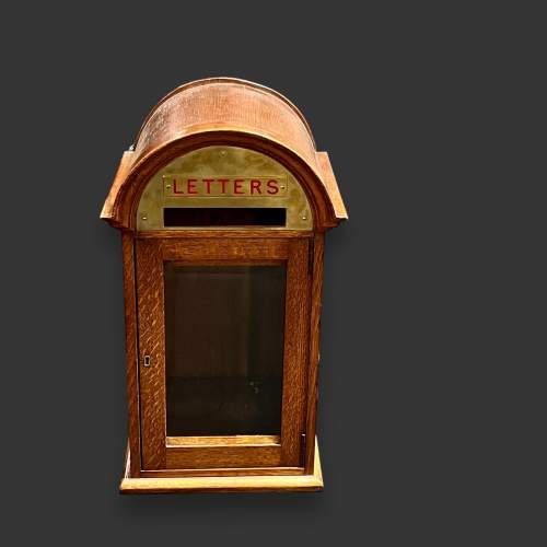 19th Century Country House Oak Letter Box image-2
