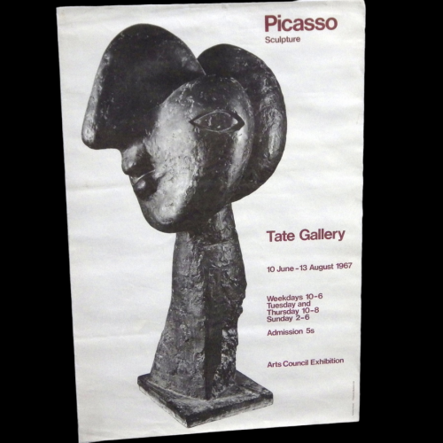 Picasso Sculpture Original 1967 Tate Gallery Exhibition Poster image-1