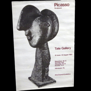 Picasso Sculpture Original 1967 Tate Gallery Exhibition Poster