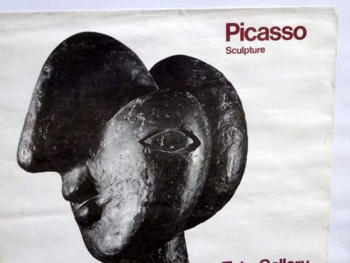 Picasso Sculpture Original 1967 Tate Gallery Exhibition Poster image-2