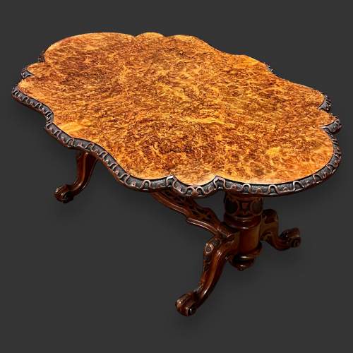Victorian Burr Walnut Coffee Table image-1