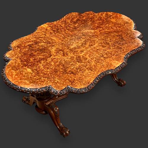 Victorian Burr Walnut Coffee Table image-2