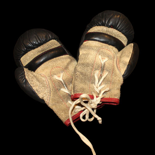 Mid-20th Century Childs Boxing Gloves in Black Kid Leather image-2