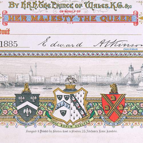 Antique Tower Bridge Invitation Card for Laying Memorial Stone image-5