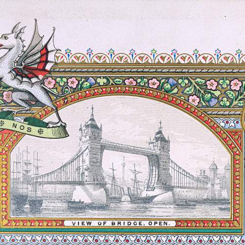 Antique Tower Bridge Invitation Card for Laying Memorial Stone image-6