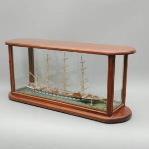 19th Century Sailor Work Bone Model of a Ship