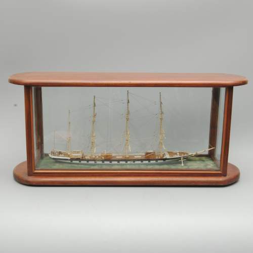19th Century Sailor Work Bone Model of a Ship image-2