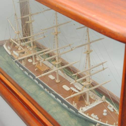 19th Century Sailor Work Bone Model of a Ship image-3