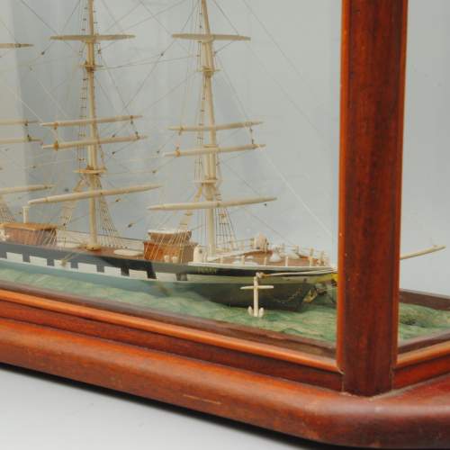 19th Century Sailor Work Bone Model of a Ship image-4