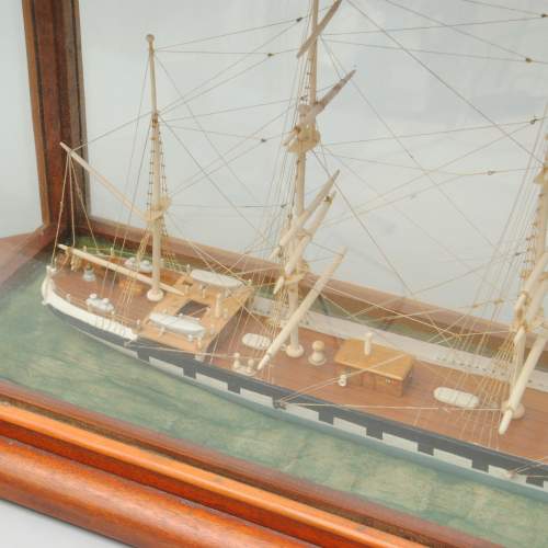 19th Century Sailor Work Bone Model of a Ship image-5