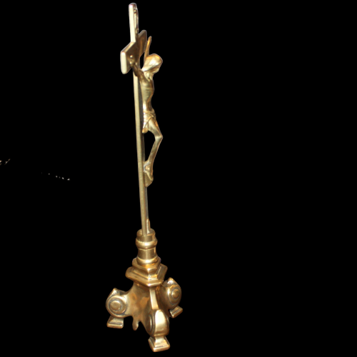 Brass Alter Figure of Christ on the Cross image-3