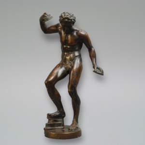 19th Century Grand Tour Plaster Figure of the Dancing Faun