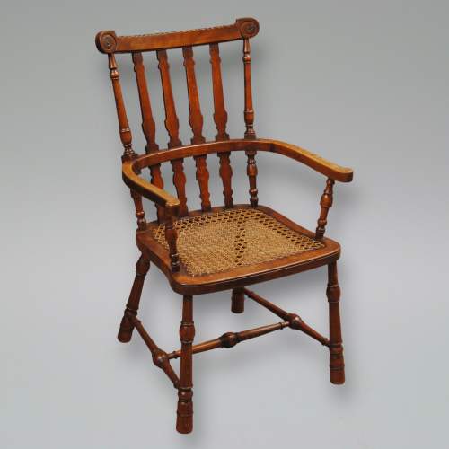 19th Century Ash Cane Seated Childs Chair image-1