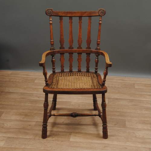 19th Century Ash Cane Seated Childs Chair image-2