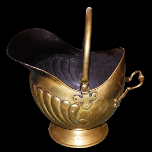 Good Quality Brass Helmet Coal Scuttle image-1