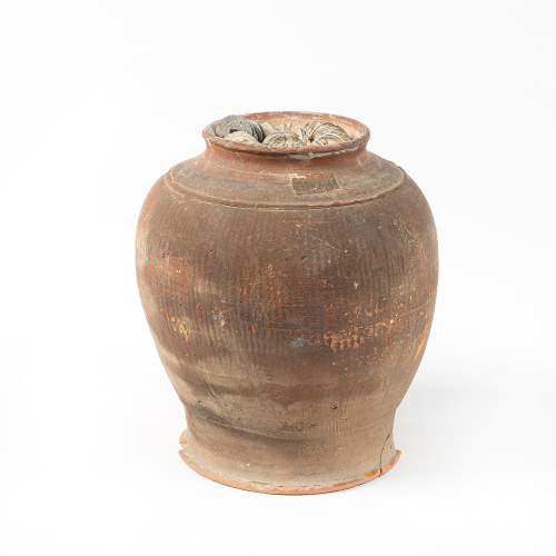 A Rare Antique Pottery Jar Containing a Coin Hoard image-1