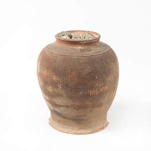 A Rare Antique Pottery Jar Containing a Coin Hoard