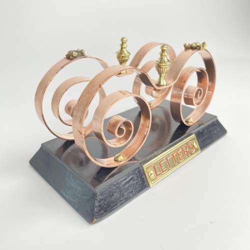 Copper Scrolling Letter Rack - William Tonks & Co. Circa 1920s-30s image-1