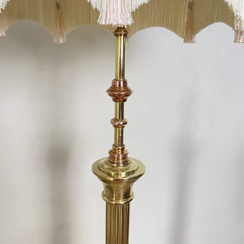 Telescopic Brass Standard Floor Lamp 20th Century image-3
