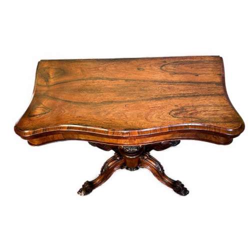 A Fine Victorian Rosewood Console Card Table image-2