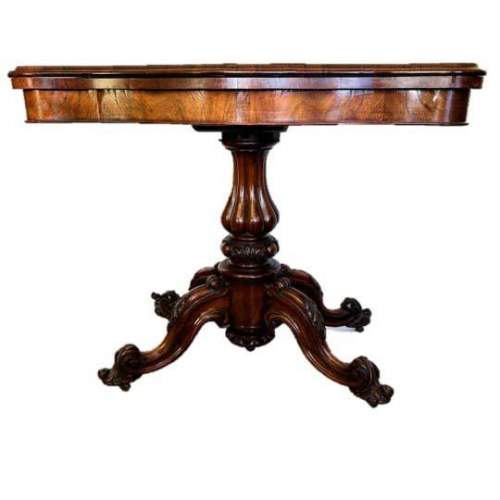 A Fine Victorian Rosewood Console Card Table image-1