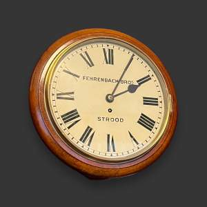 19th Century Mahogany Fusee Dial Clock