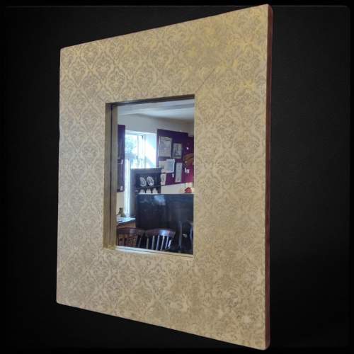 Vintage Hand Painted Mahogany Framed Wall Mirror image-2
