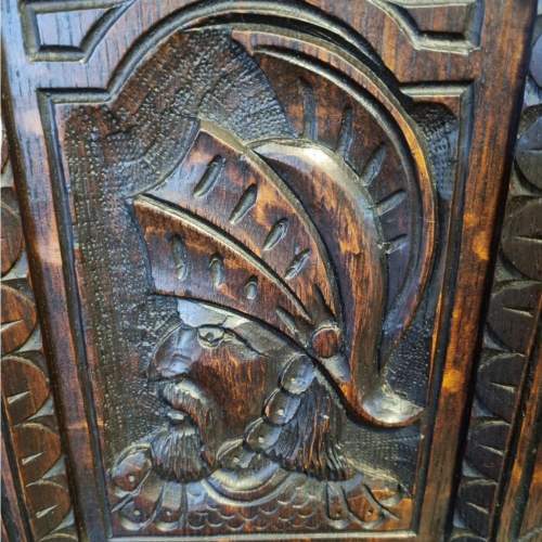 Victorian Small Carved Oak Corner Cupboard image-4