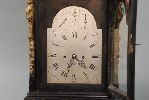 George III Period Ebonised Bracket Clock image-3