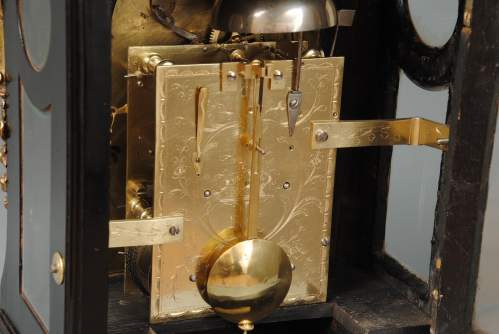 George III Period Ebonised Bracket Clock image-4