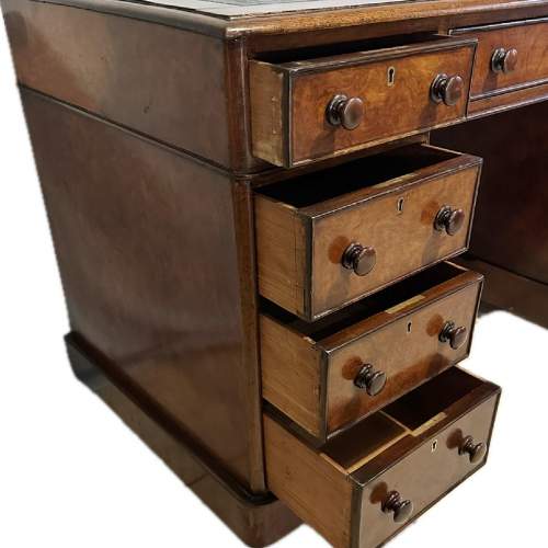 Victorian Walnut Pedestal Desk image-3