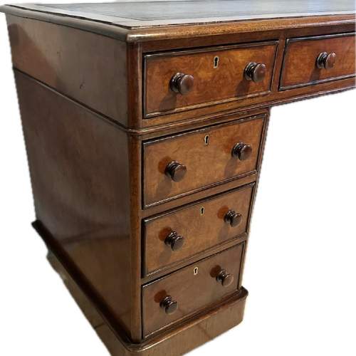 Victorian Walnut Pedestal Desk image-6