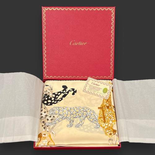 Cartier Silk Scarf with Original Box image-1