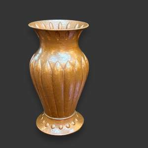 Modernist Hammered Copper Urn Vase by Egidio Casagrande