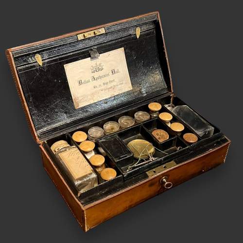Late 19th Century Leather Apothecary Box image-1