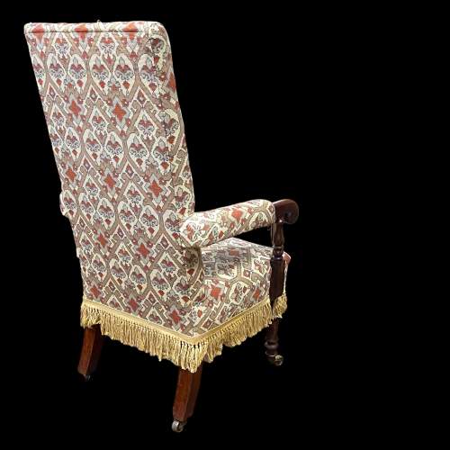 Victorian Upholstered High Back Chair image-3