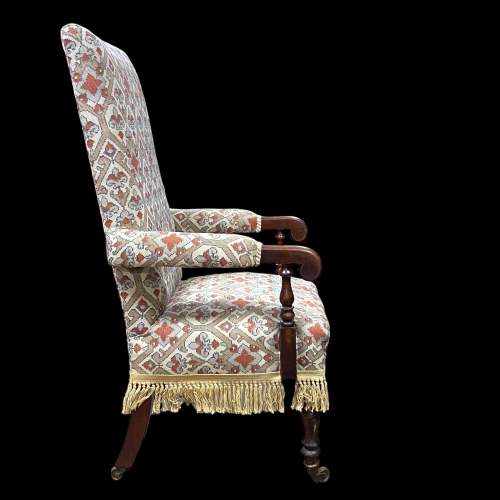 Victorian Upholstered High Back Chair image-4