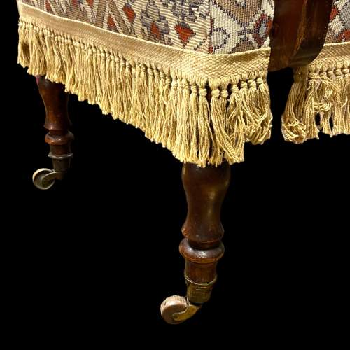 Victorian Upholstered High Back Chair image-6